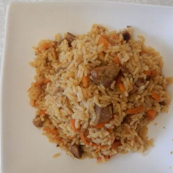 Вкусный плов со свининой