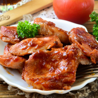 Свиные кусочки в кока-коле