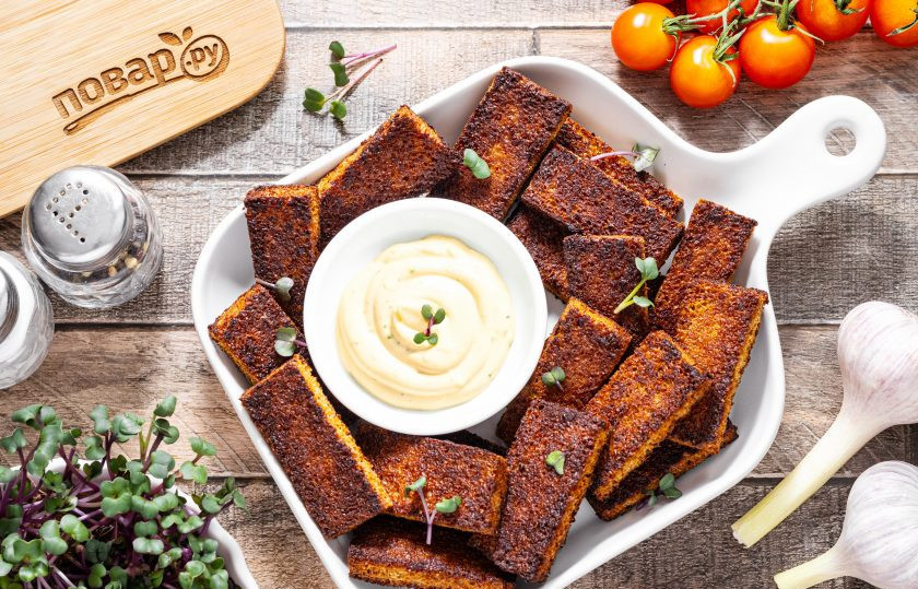 1. Этап. Гренки в аэрогриле: Гренки в аэрогриле готовы, приятного вам аппетита!