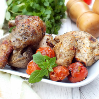 Шашлык из курицы с горчицей