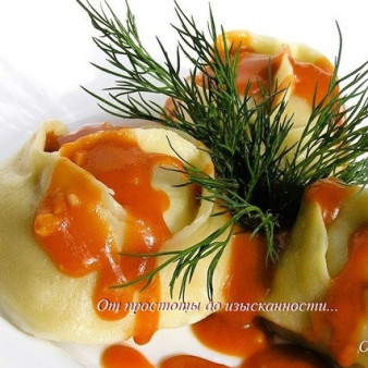 Манты с картофельно-морковной начинкой