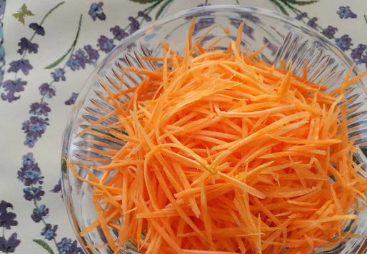 1. Этап. Овощной салат Рассвет: и морковь.