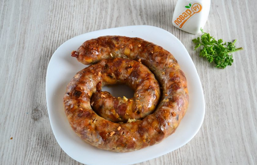 1. Этап. Домашняя колбаса с грибами: Приятного аппетита!