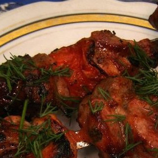 Шашлык из свинины в красном вине