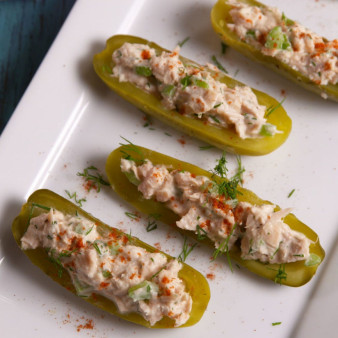 Tuna Salad Pickle Boats