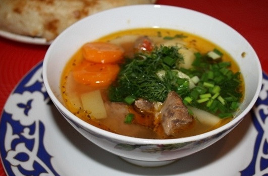 1. Этап. Шурпа из баранины в мультиварке: Готовый супчик раскладываем по тарелкам и посыпаем измельченным укропом. Приятного аппетита!