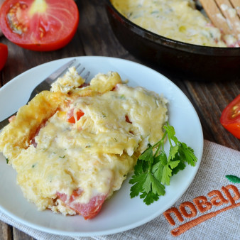 Омлет с помидорами (мастер-класс)