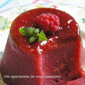 Малиново-цитрусовый пудинг