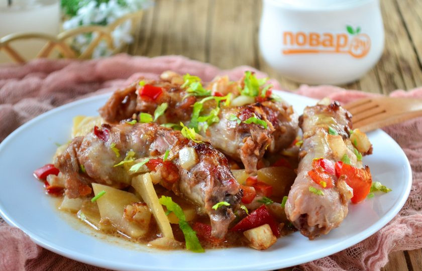 1. Этап. Куриные шейки с картошкой: Приятного аппетита!