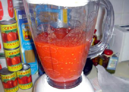 1. Этап. Запеченный Зити: Измельчаем в блендере.