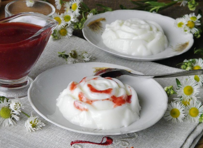 1. Этап. Бланманже, рецепт классический: 5. Десерт готов! Приятного аппетита!