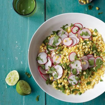 Corn Salad with Radishes, Jalapeño, and Lime