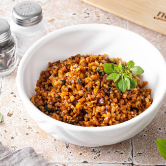 Булгур с соевым соусом