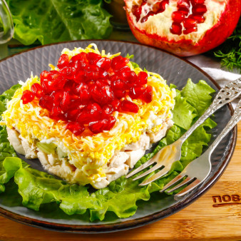 Салат Мужские слезы с гранатом