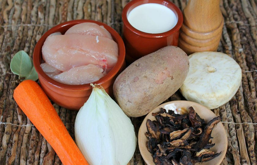 1. Этап. Суп Царский: Подготовим ингредиенты.