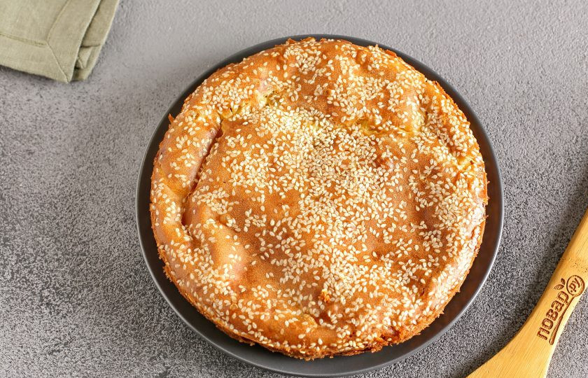 1. Этап. Наливной пирог: Наливной пирог готов.