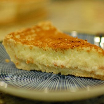 Открытый пирог с заварным кремом