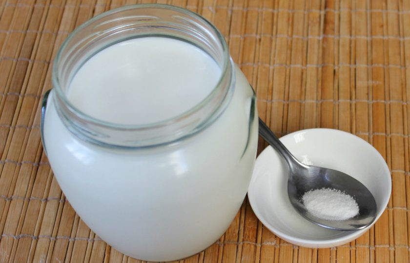 1. Этап. Творог из магазинного молока: Подготовим молоко и закваску.