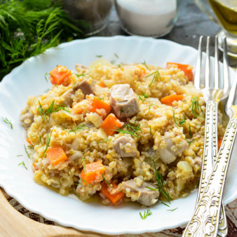 Ячневая каша с мясом