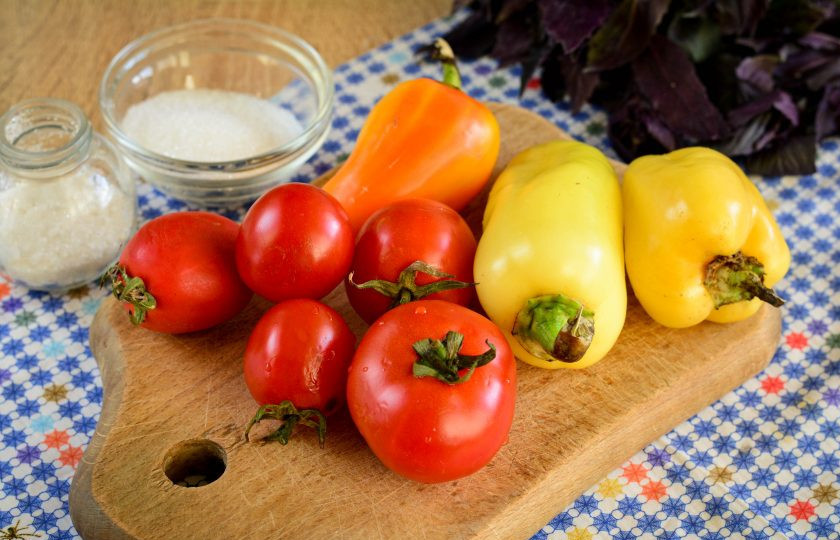 1. Этап. Лечо Счастливый день: Подготовьте продукты по списку.