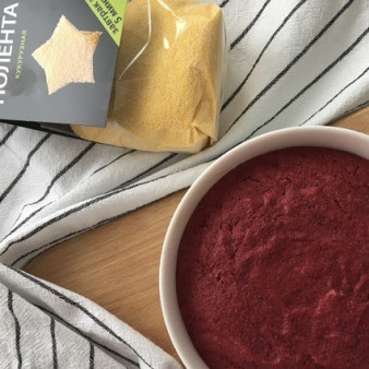 Пудинг свекольный с полентой