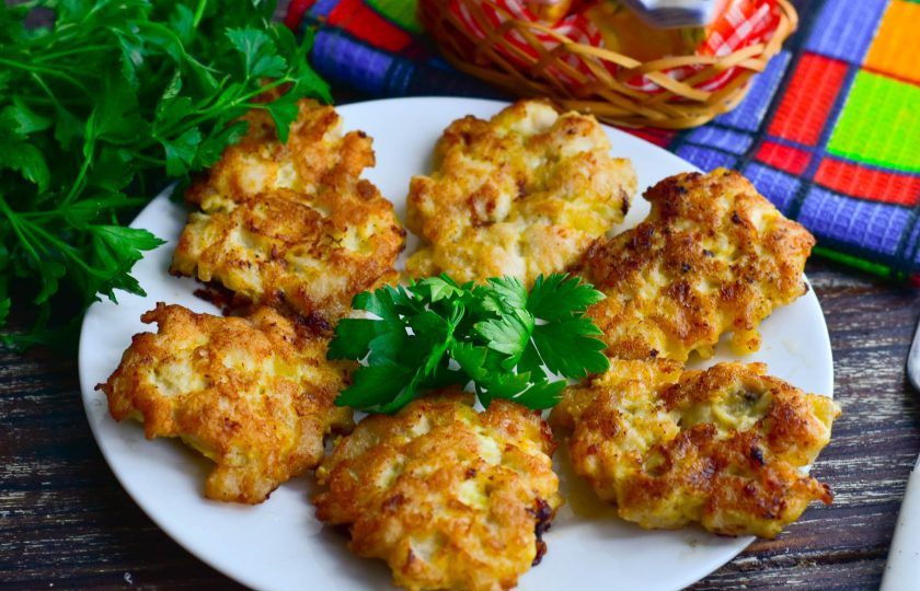 1. Этап. Жабки из куриного филе: 