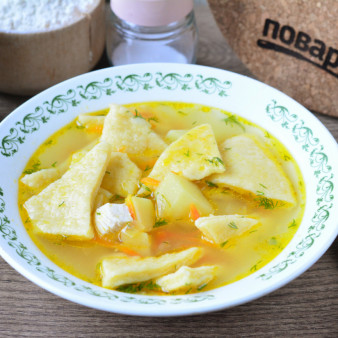 Украинский суп с галушками