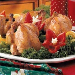 Contest-Winning Orange-Glazed Cornish Hens