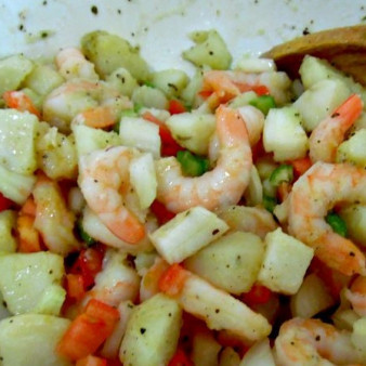 Салаты с креветками