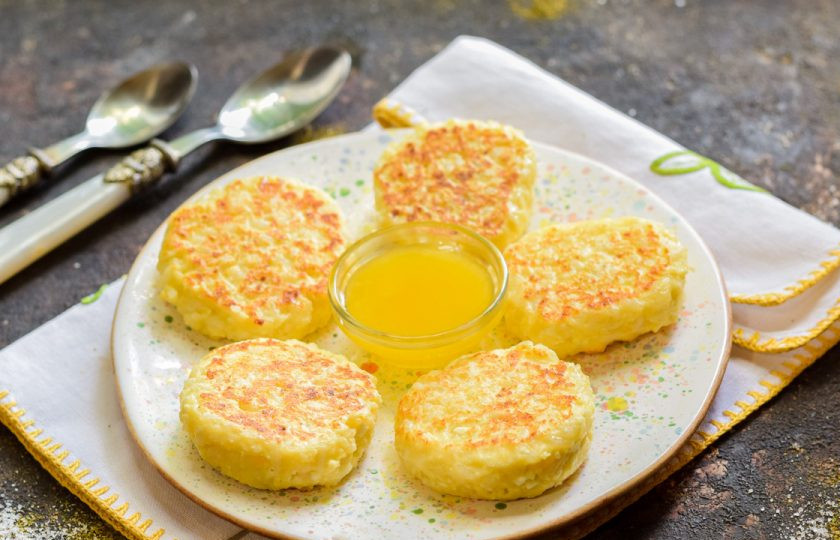 1. Этап. Сырники с рисом: Приятного аппетита!