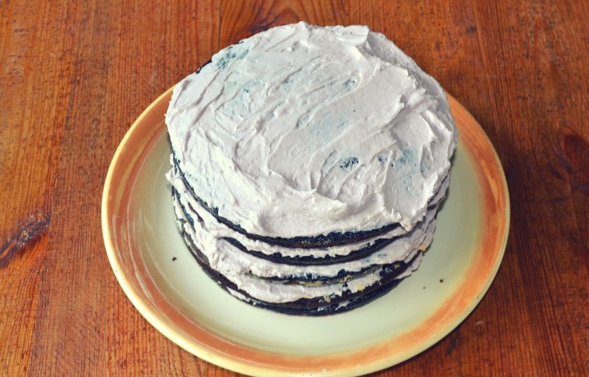 1. Этап. Торт Темный Ларри: Собираем торт.