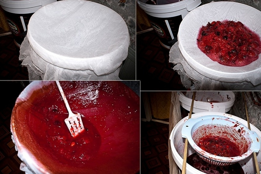 1. Этап. Вино из терновника: 4. Этот процесс достаточно трудоемкий, но очень важно все тщательно процедить.