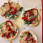 Spinach and Pepper Pita Pizzas