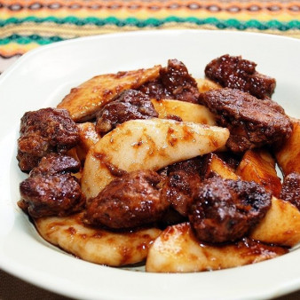 Печень куриная на сковороде