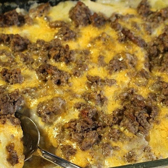 Фарш, картошка и сыр в духовке