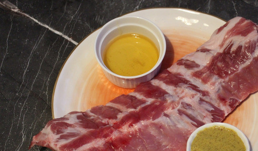 1. Этап. Свиные рёбра в медово-горчичном маринаде: Ингредиенты.