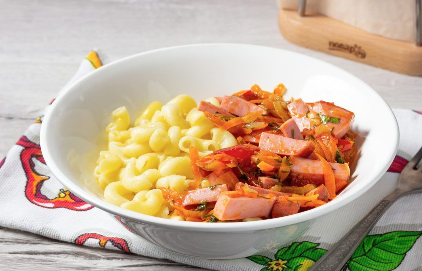 1. Этап. Поджарка из колбасы: Приятного аппетита!