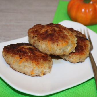 Мясные котлеты с тыквой