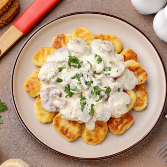 Ньокки с грибами в сливочном соусе