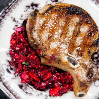 Grilled Pork Chops With Cherry Salsa