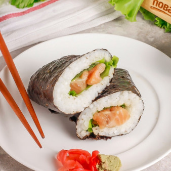 Сэндвич-ролл с копченым лососем