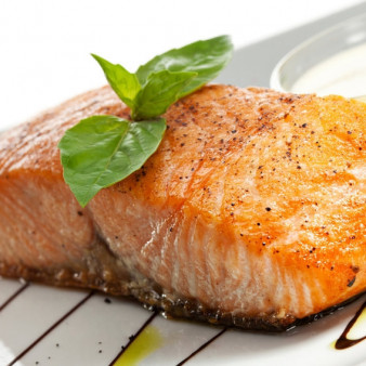 Филе семги на сковороде