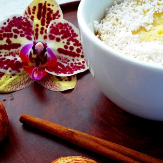 Кокосово-лимонный кекс в микроволновке