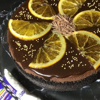 Шоколадно-апельсиновый чизкейк