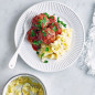 Pork & pepper meatballs on parsnip mash