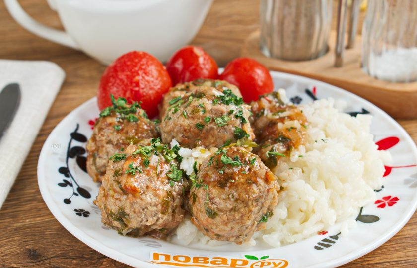 1. Этап. Говяжьи фрикадельки в соусе: Приятного аппетита!