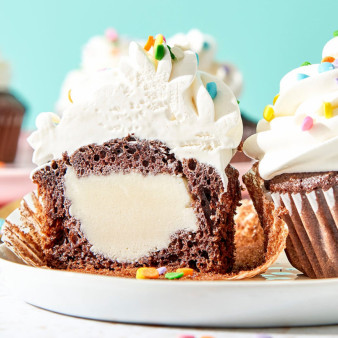 Ice Cream Stuffed Cupcakes