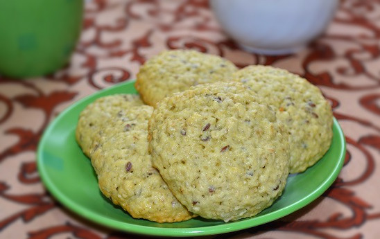 1. Этап. Овсяное печенье с льном: Приятного чаепития!