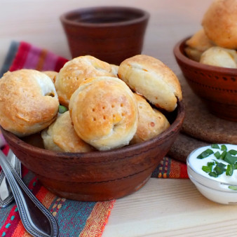 Пельмени из слоёного теста