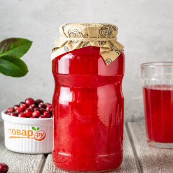 Морс из клюквы на зиму